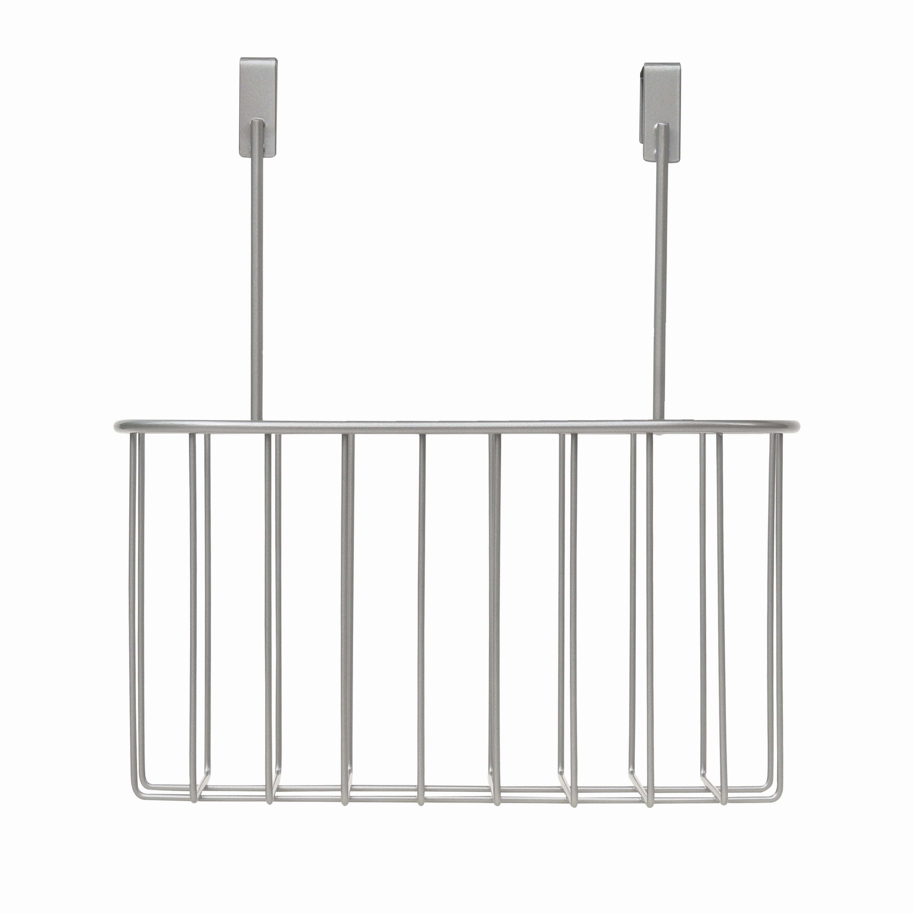 Mainstays Over the Cabinet Organization Basket, Satin Nickel (10.24" x 11.26" x 6.26")