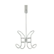 Mainstays Over the Door Double Hook, Satin Nickel Finish