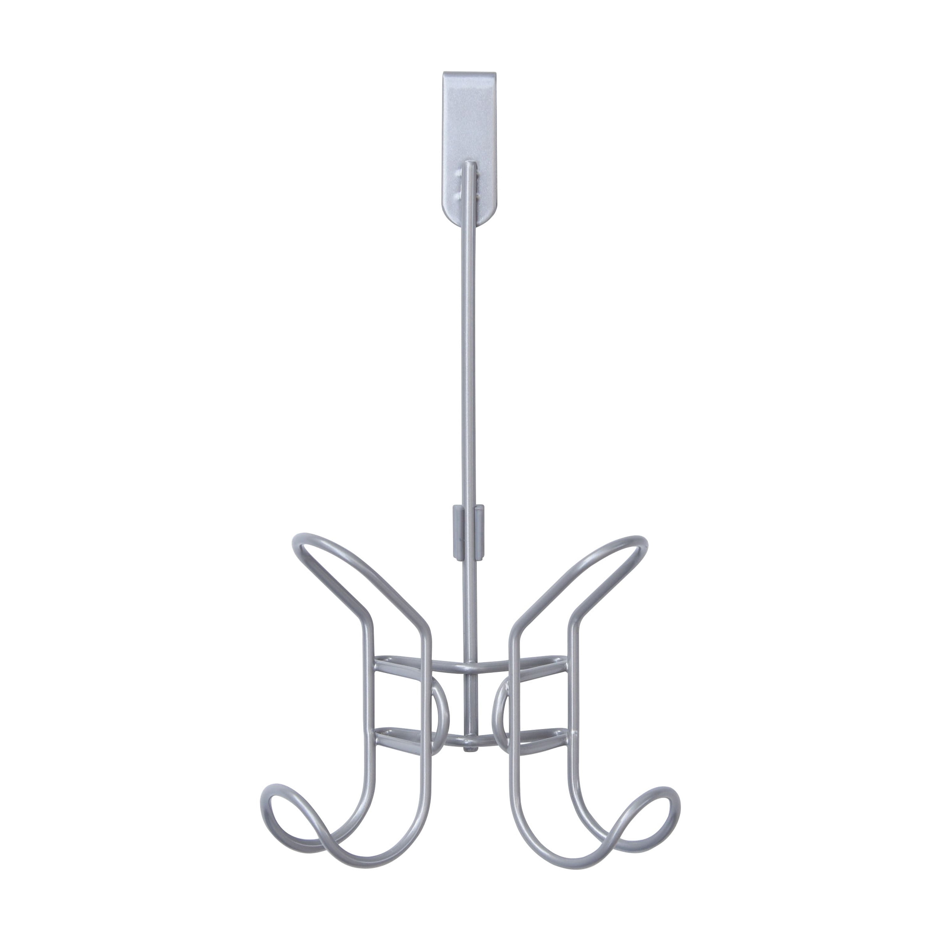 Mainstays Over the Door Double Hook, Satin Nickel Finish