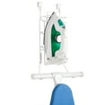 thumbnail image 1 of Mainstays Over‑the‑Door Iron & Ironing Board Holder – Space‑Saving Steel Storage Rack, White, 1 of 8