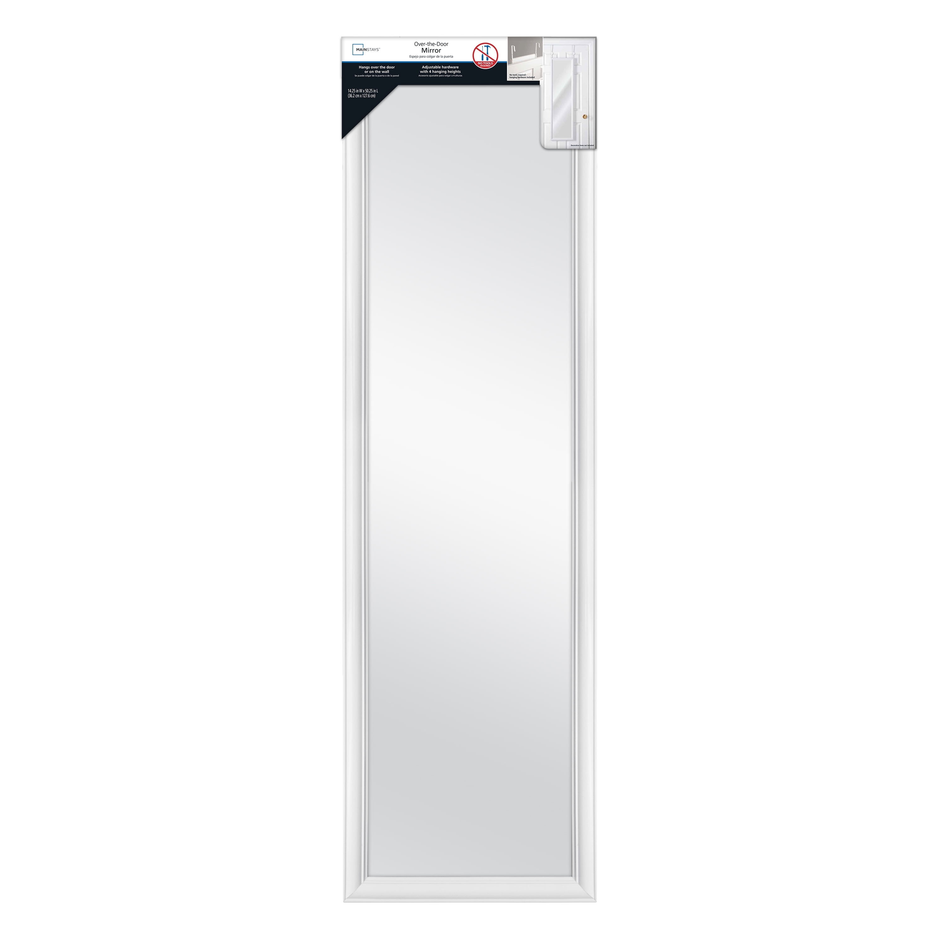 Mainstays OvertheDoor Mirror, 15"x51", White