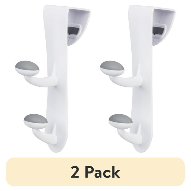 (2 pack) Mainstays Over The Door Polishing Non-Slip 2 Packs Hook Adult Organizer