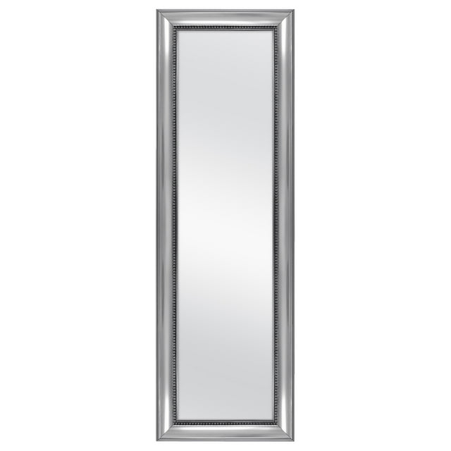 Mainstays OvertheDoor Wall Mirror, Silver Ornate Finish, 17" x 53