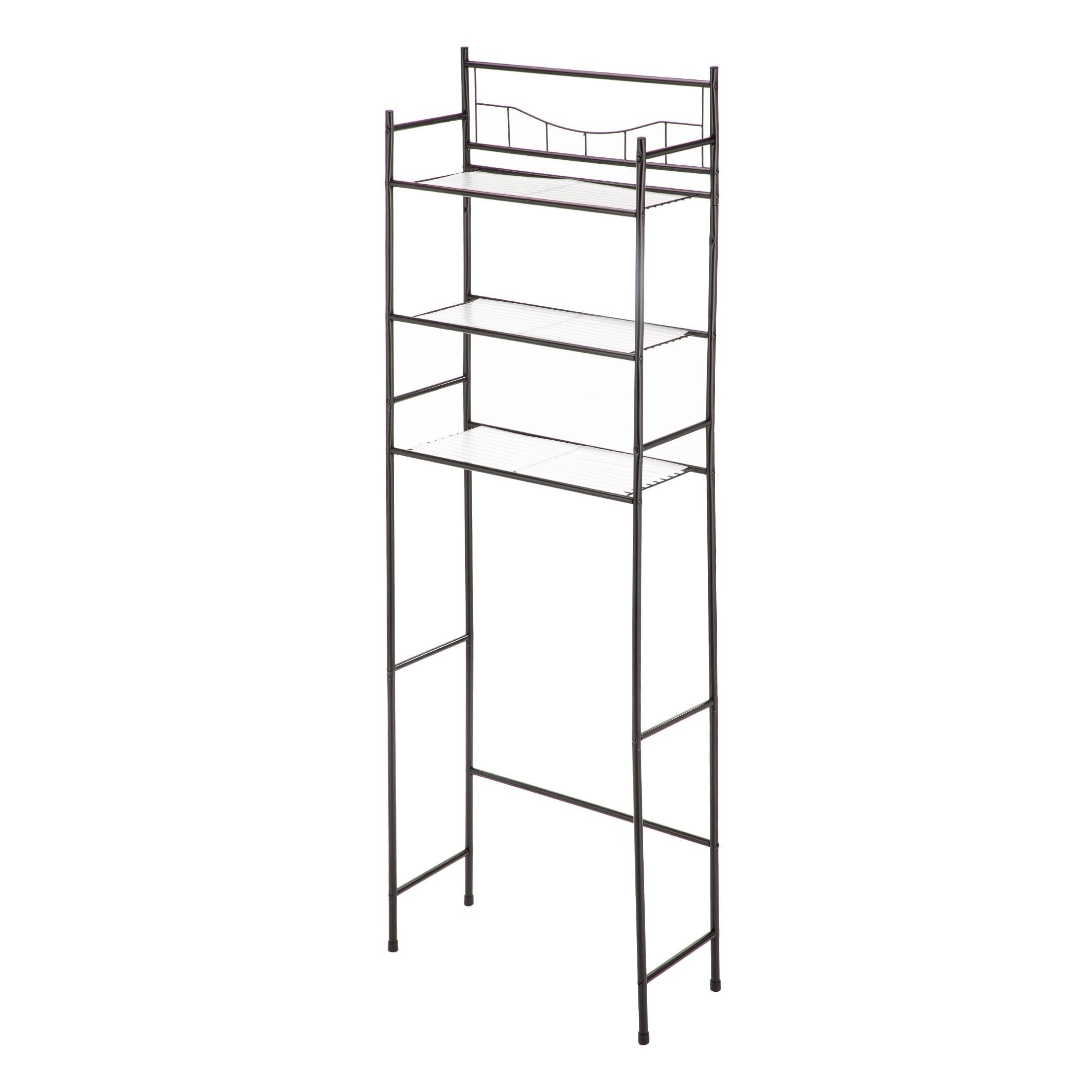 Brushed nickel over on sale the toilet shelf