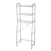 Over-the-Toilet 3-Shelf Steel Storage Unit with Liners, Satin Nickel