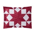 thumbnail image 1 of Mainstays Red Brick Star Quilt Shams, King, 1 pack, Adult/Teen, 1 of 5