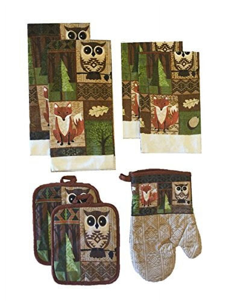 Mainstays Owl Kitchen Set, 7 Piece