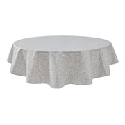 Mainstays PEVA Everyday, Indoor & Outdoor Tablecloth 70" Round, Grey Leaf