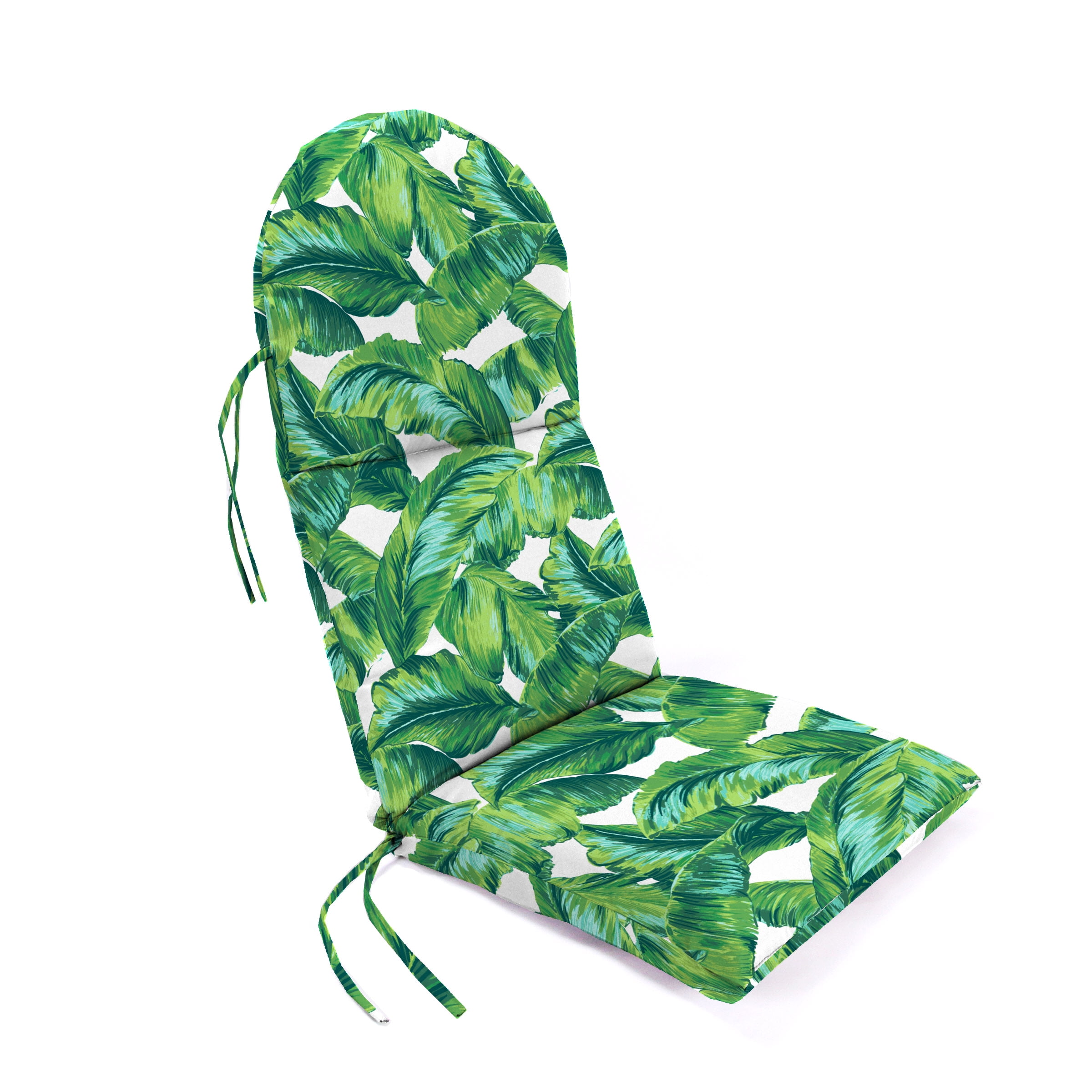 Mainstays Palm Leaves Outdoor Adirondack Chair Cushion, Green, 18" x 52.5"