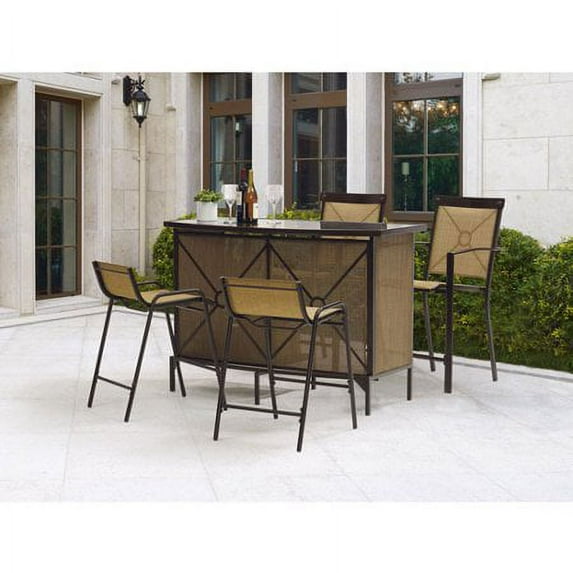 Mainstays Palmerton Landing Bar Height Patio Dining Set