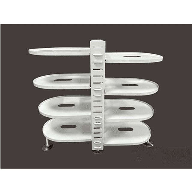 Mainstays Pots and Pans Organizer, 8 Adjustable Shelves, Sturdy Steel, Hooks for Utensils