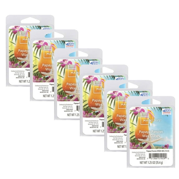 Mainstays Papaya Passion Wax Melts, 6-Pack
