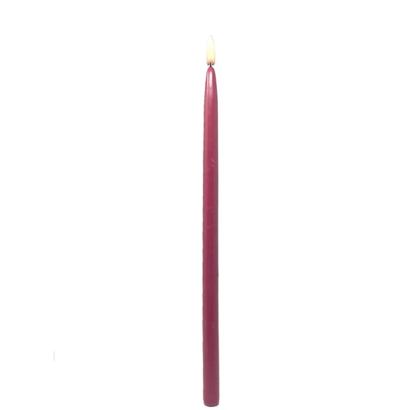 Mainstays Paraffin Wax 16 in Taper Candle, Unscented, Red