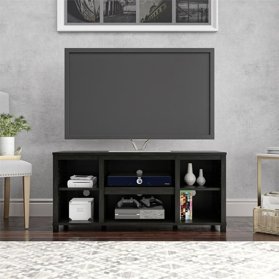 Mainstays Parsons TV Stand for TVs up to 50", Black Oak
