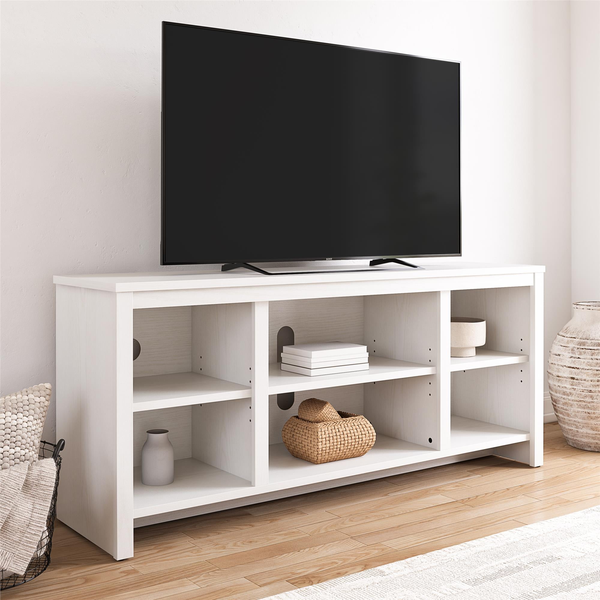 Mainstays Parsons TV Stand for TVs up to 50", White  (图1)