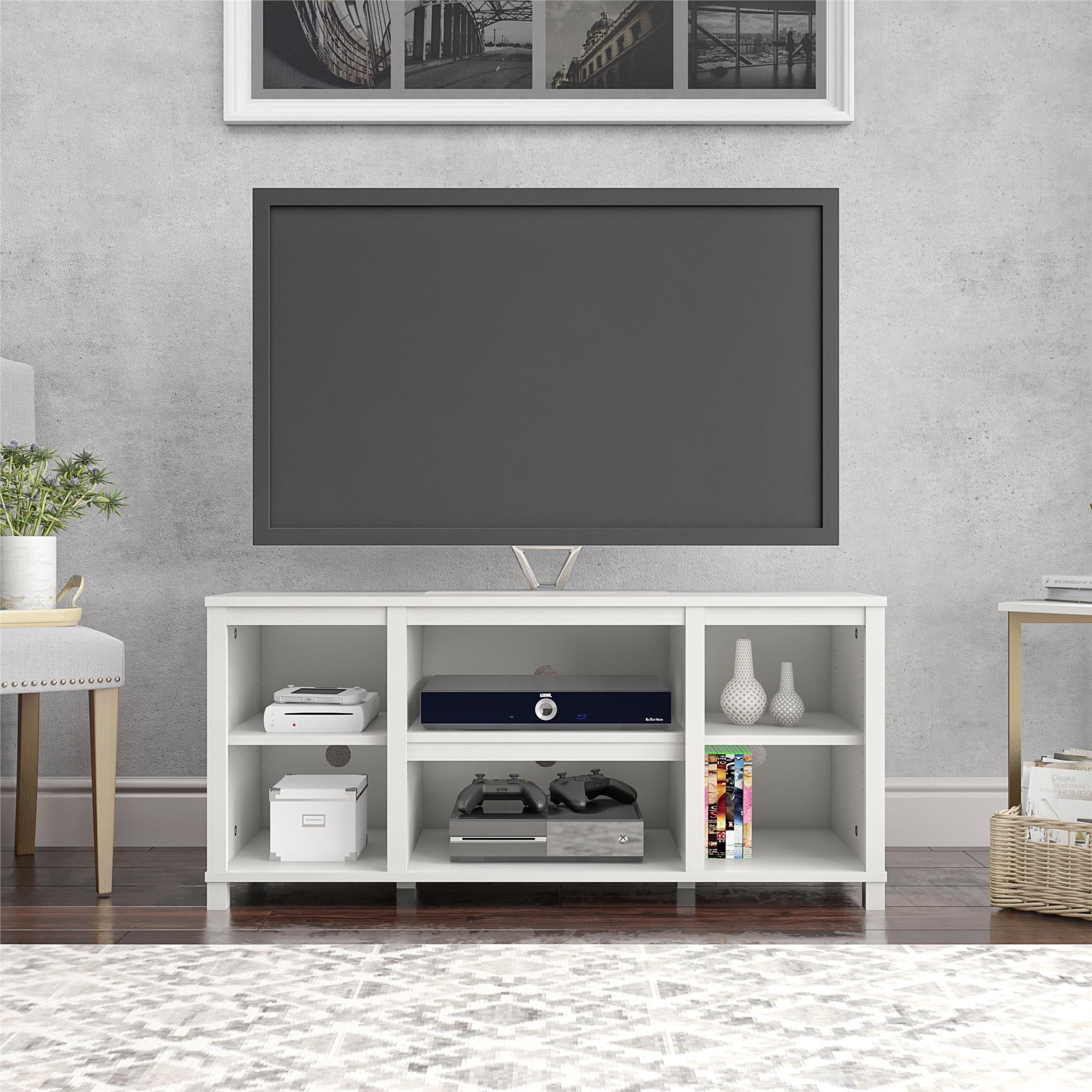 Mainstays Parsons TV Stand for TVs up to 50", White