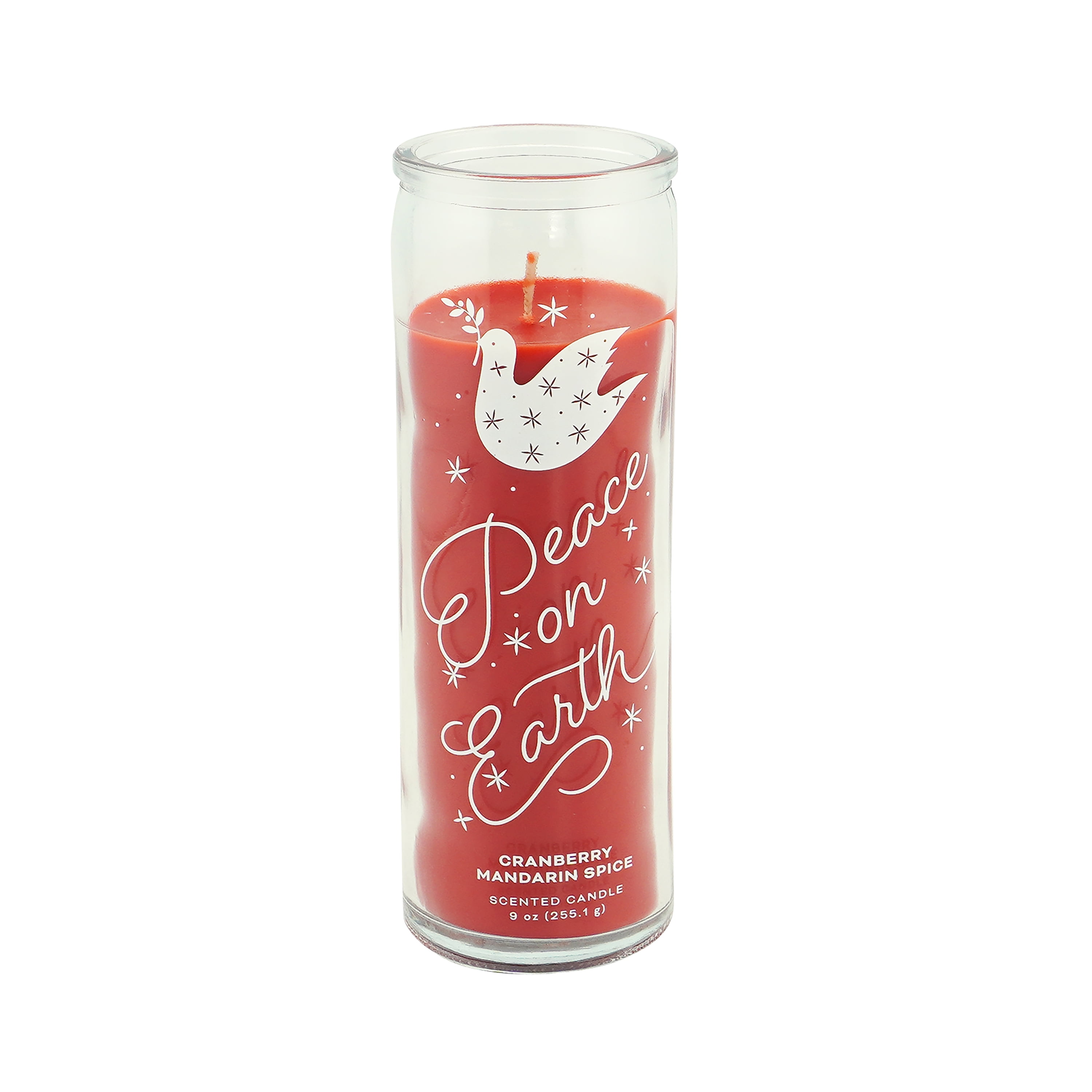 Mainstays Peace on Earth Scented Candle, Cranberry Mandarin Spice Scent