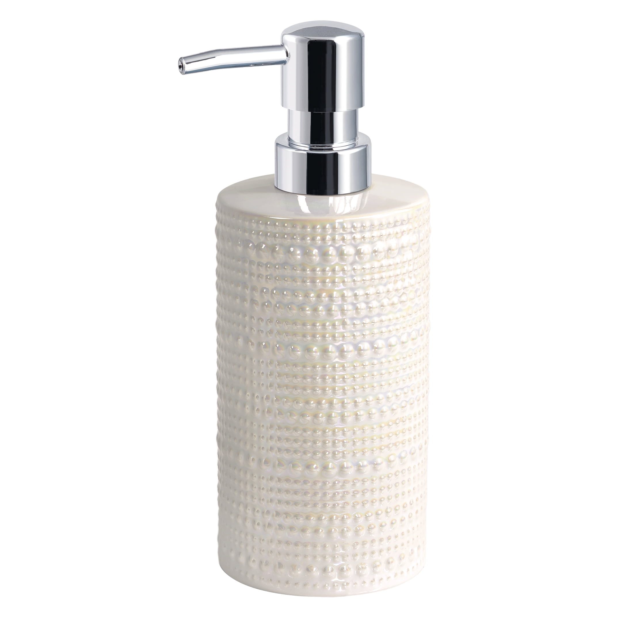 Mainstays Pearlescent Ceramic Lotion Pump, Vintage Hobnail Design