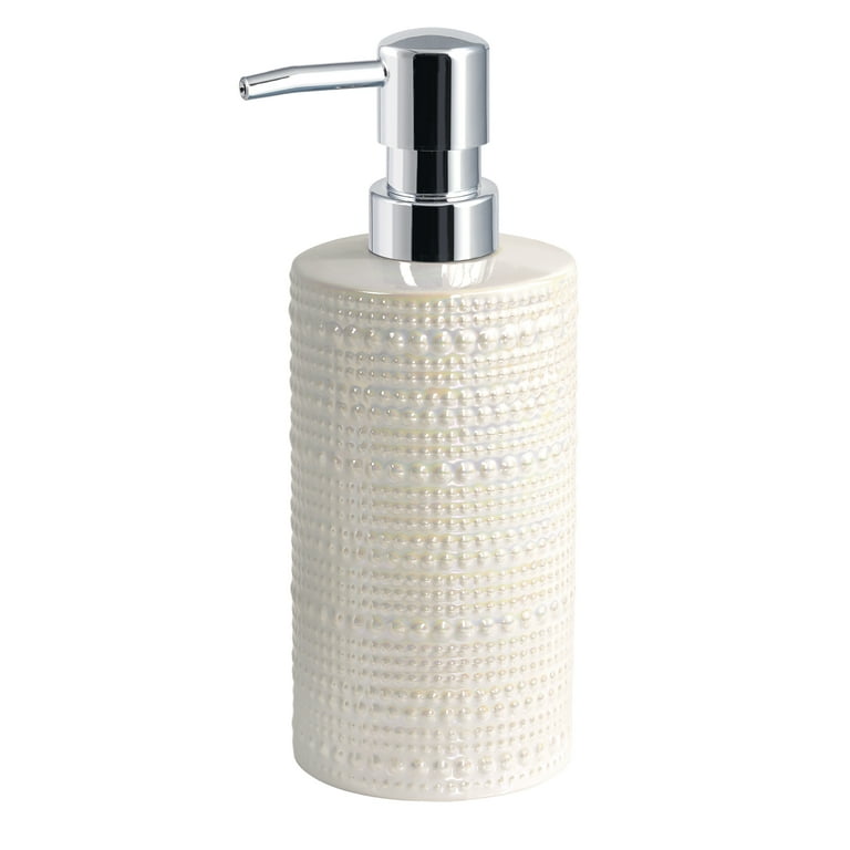 Mainstays Pearlescent Ceramic Lotion Pump, Vintage Hobnail Design