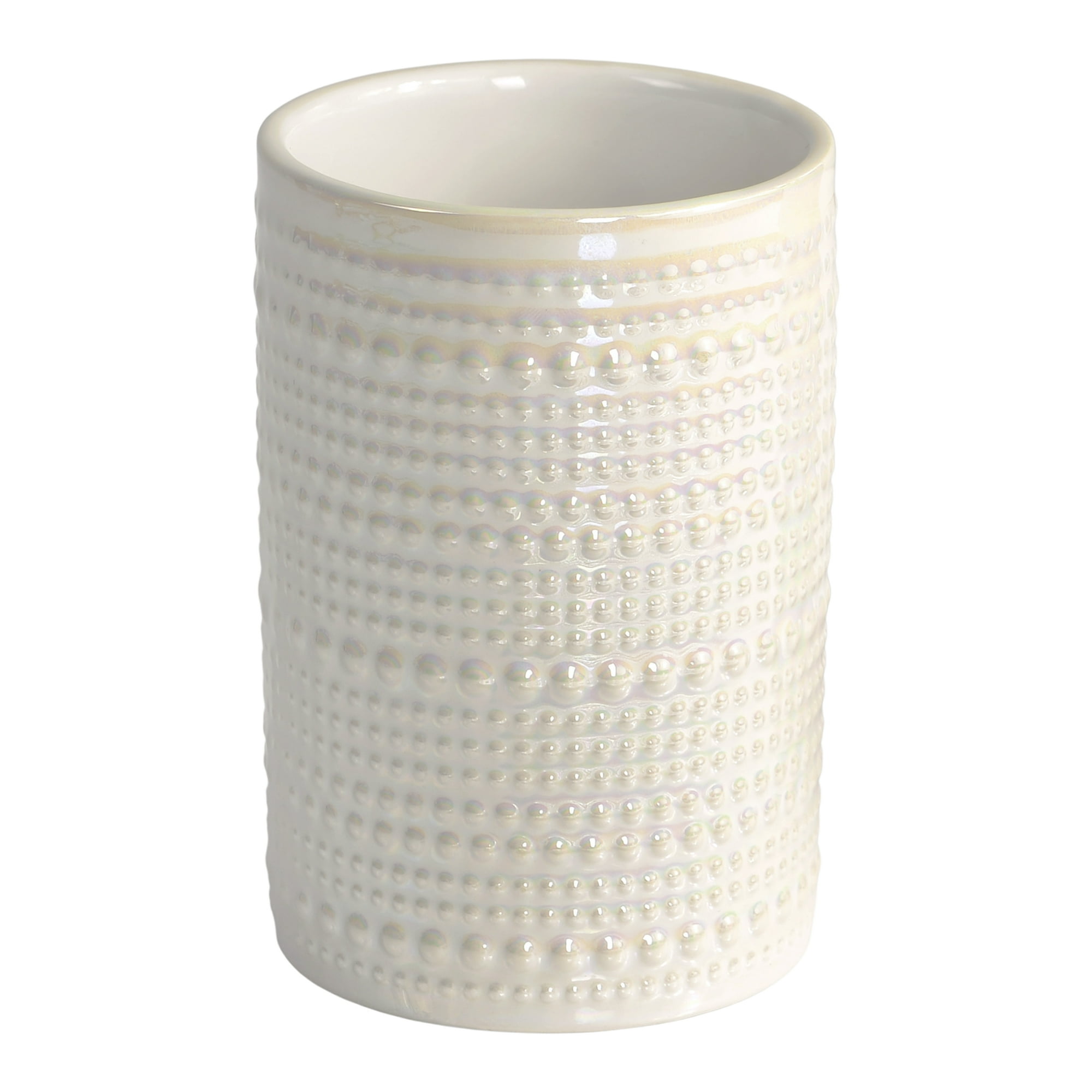 Mainstays Pearlescent Ceramic Toothbrush Holder for Adults