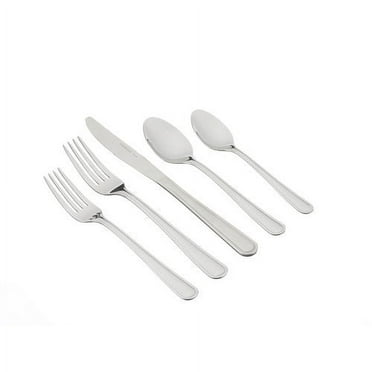 Mainstays Pearson 20 Piece Adult Stainless Steel Flatware Set, Silver, Service for 4