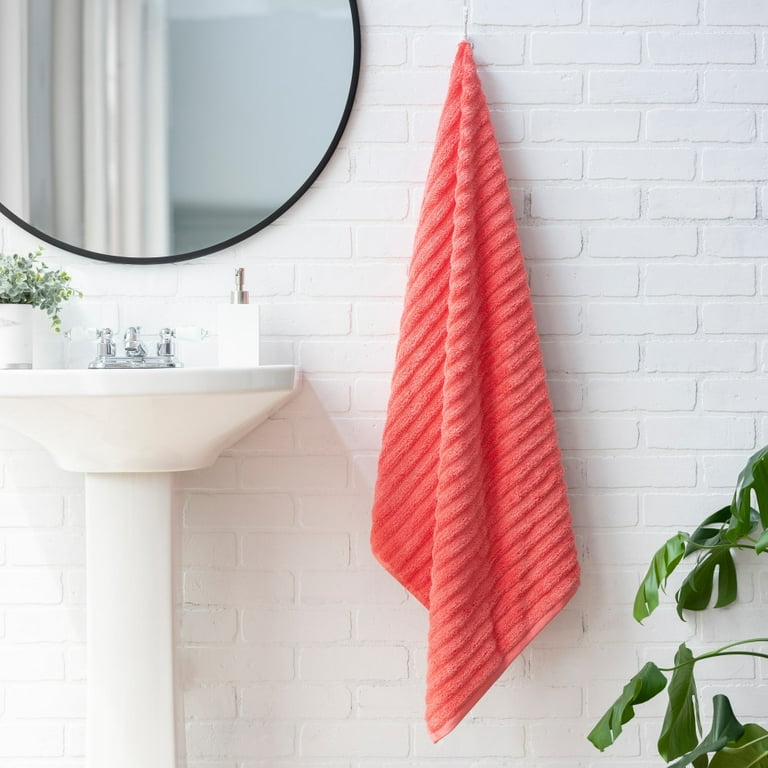Coral colored best sale bath towels