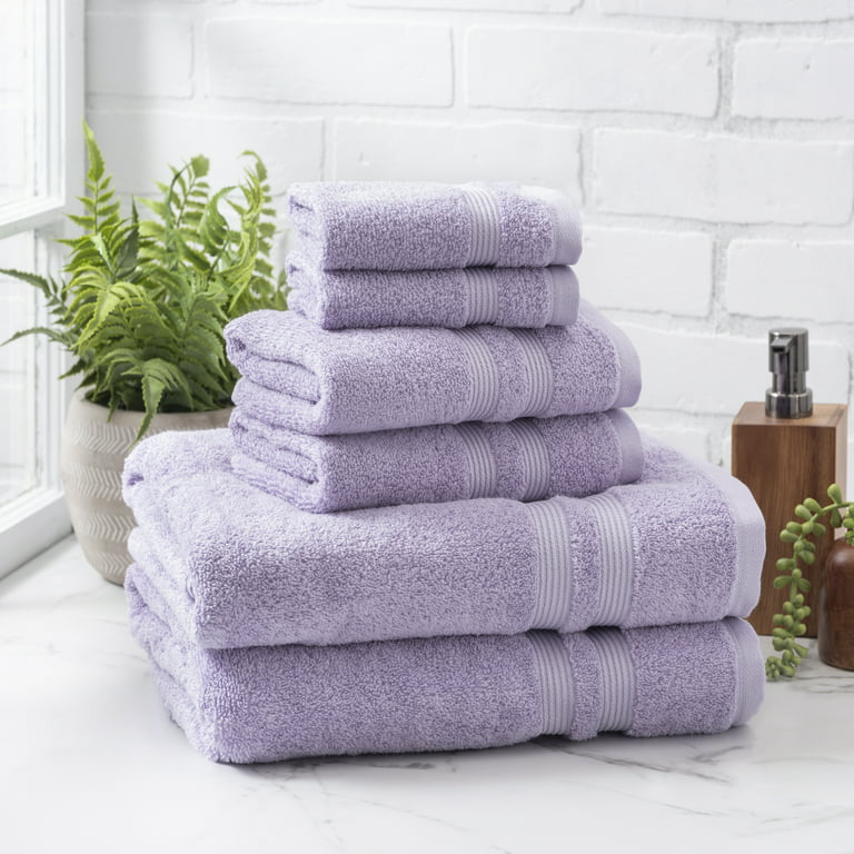 Mainstays Performance Textured Bath Towel 6-Piece Set, Beige, Size: 6-Piece Bath Towel Set
