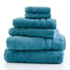 Size: 6-Piece Bath Towel Set, Actual Color: Aqua