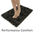 thumbnail image 1 of Mainstays Performance Bath Rug, Black, Shiny Chenille Top, Memory Foam, 17x24”, 1 of 6