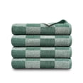 thumbnail image 1 of Mainstays Performance Checkered Bath Towel, 54" x 30", Sage - Pack of 4, 1 of 10