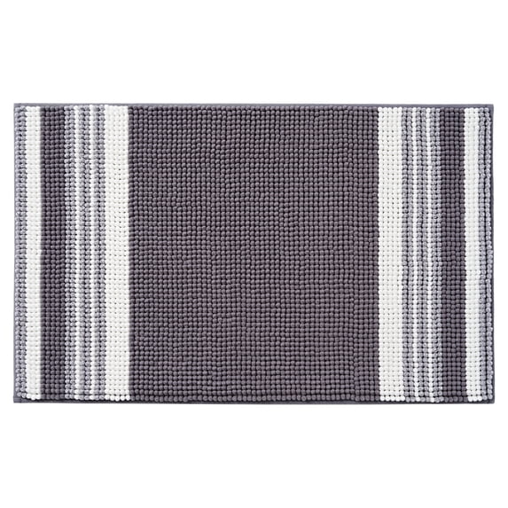 Mainstays Performance Foam Noodle Bath Rug, 20 in x 32 in, Grey