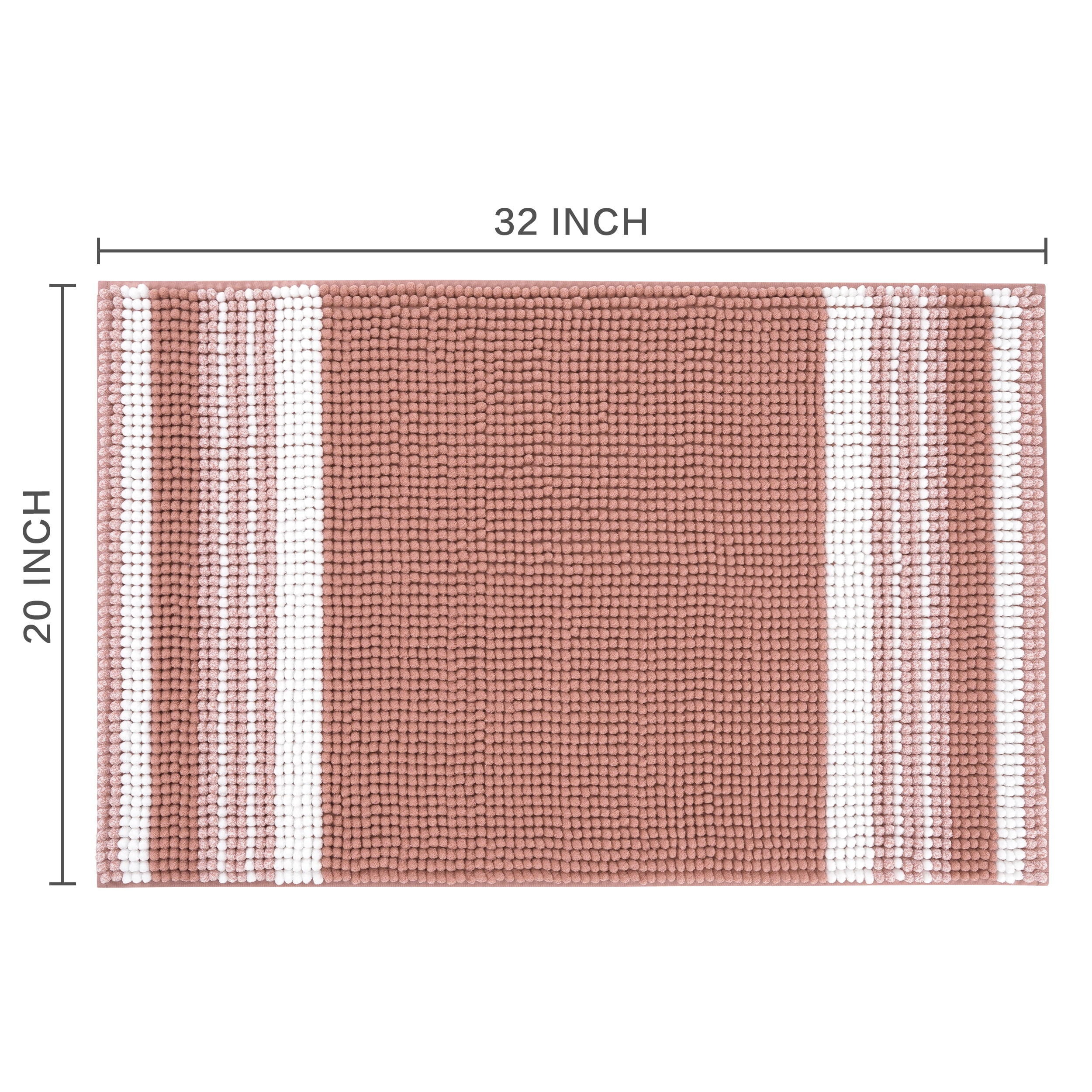 Mainstays Performance Foam Noodle Bath Rug, 20"x32", Terracotta
