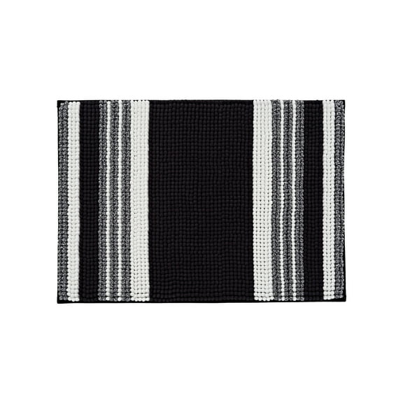 Mainstays Performance Foam Noodle Bath Rugs, 17"x24" Black