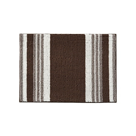 Mainstays Performance Foam Noodle Bath Rug, 17" x 24", Brown