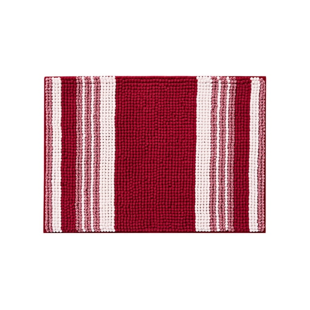 Mainstays Performance Foam Noodle Bath Rug, 17" x 24", Red
