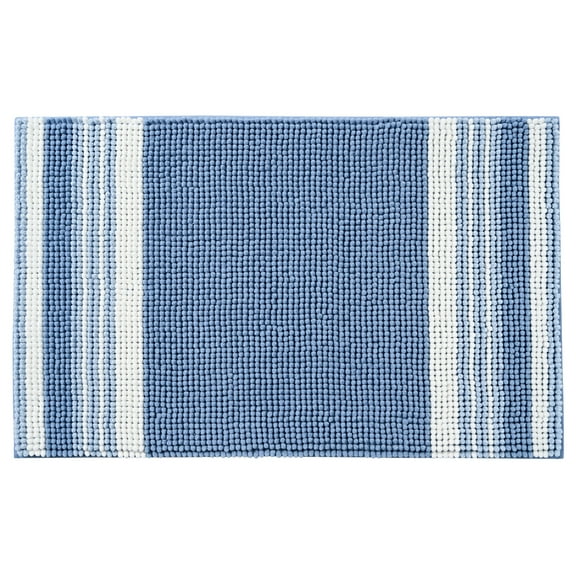 Mainstays Performance Foam Noodle Bath Rugs, 20"x32" Blue