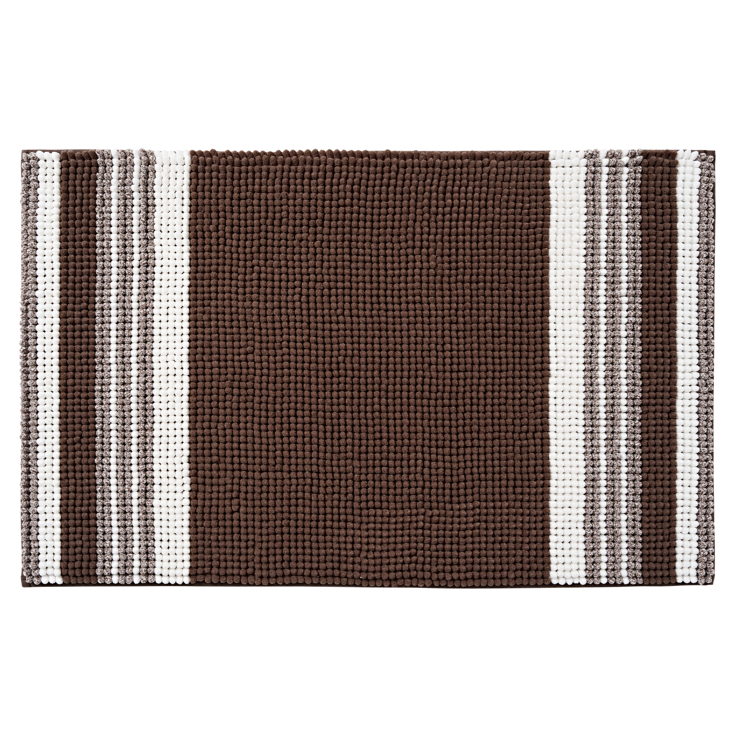 Mainstays Performance Foam Noodle Bath Rugs, 20"x32" Brown