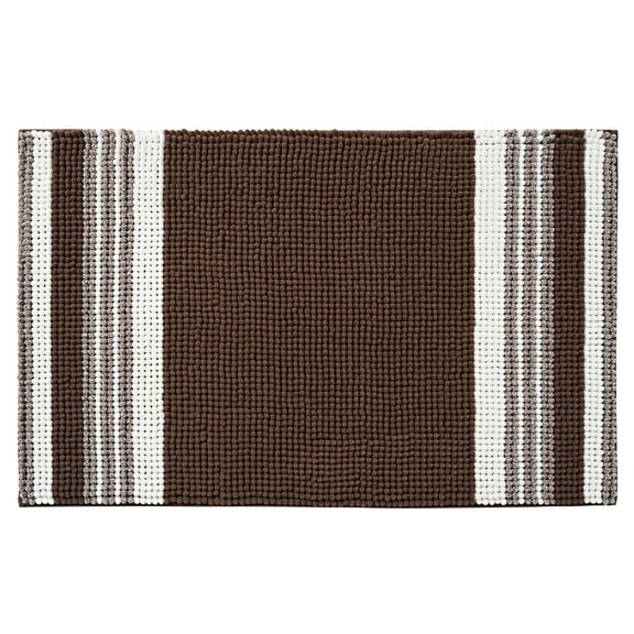Mainstays Performance Foam Noodle Bath Rug, 20" x 32", Brown