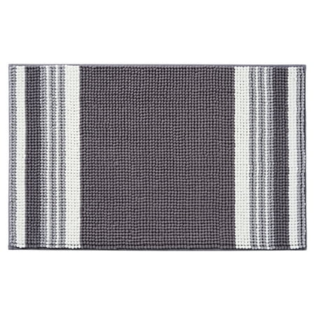 Mainstays Performance Foam Noodle Bath Rugs, 20"x32" Grey