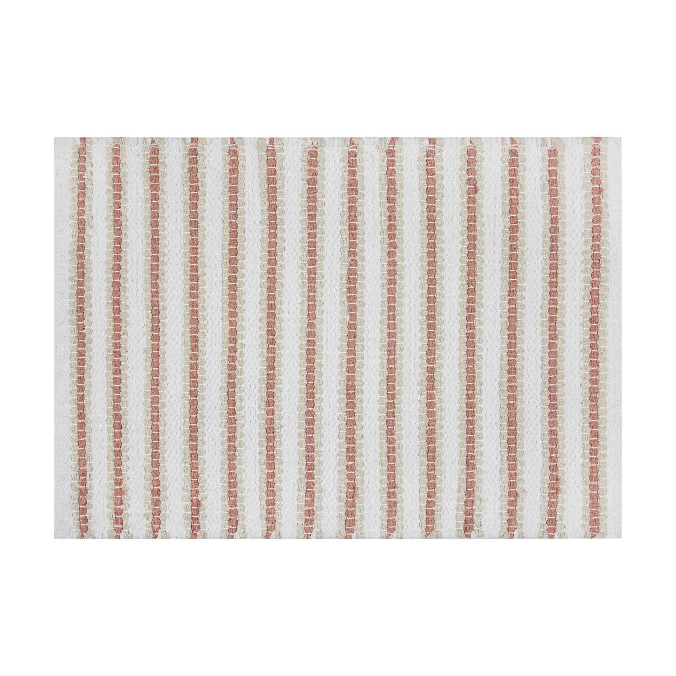 Mainstays Performance Handwoven Cotton Bath Rug, Terracotta Dream, 17" x 24"