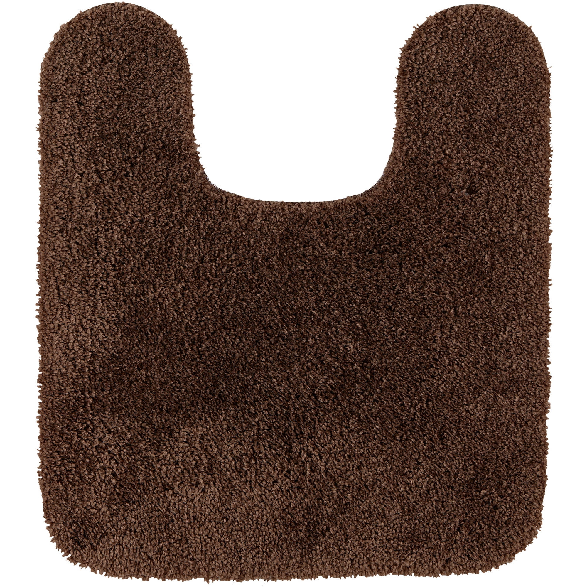 Mainstays Performance Nylon Bath Rug, Brown Basket, 19.5" x 22" Contour