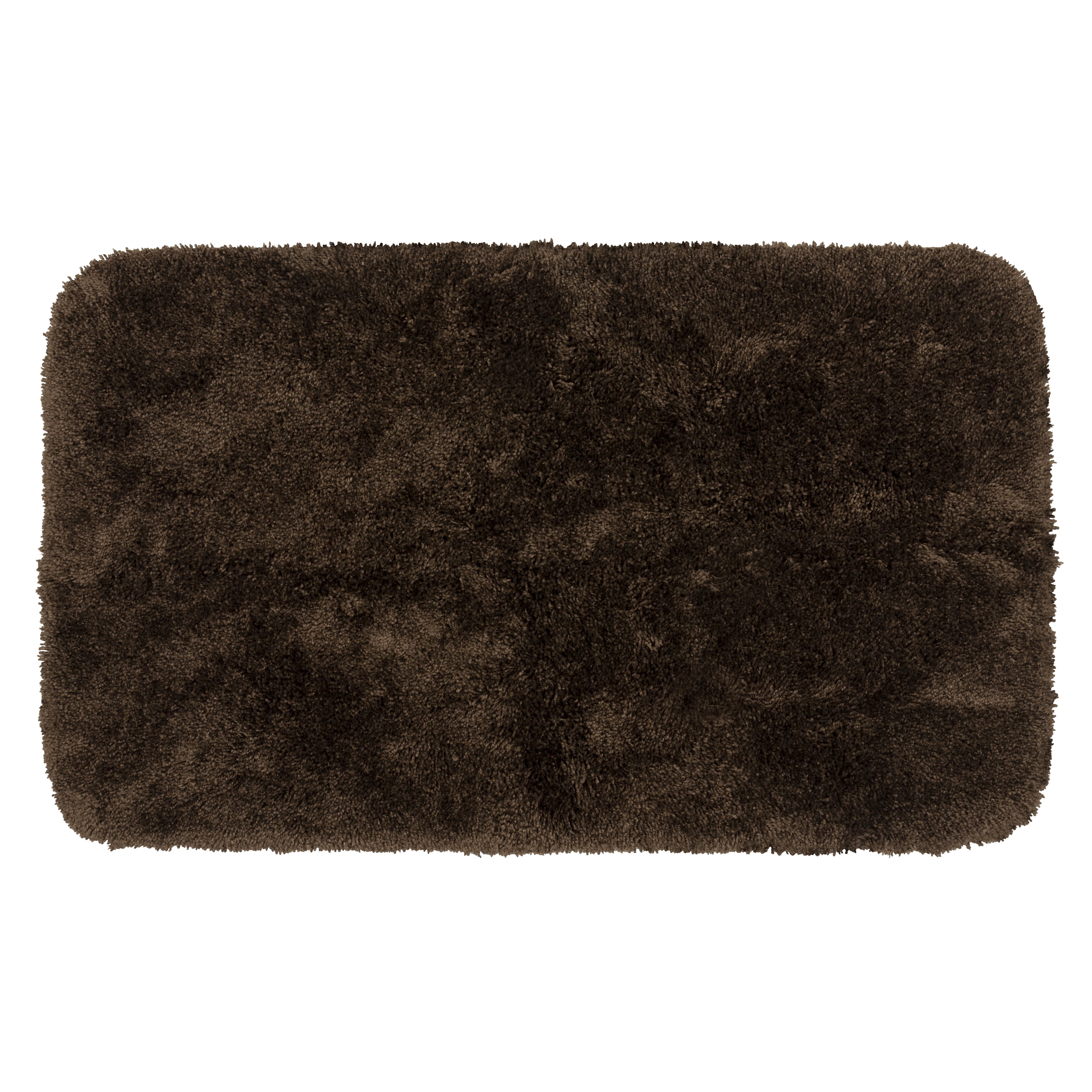Mainstays Performance Polyester Bath Rug, Brown Basket, 19.5" x 34"