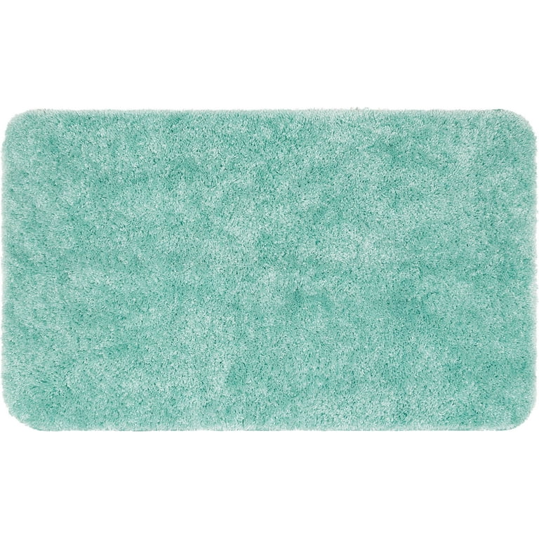 Mainstays Performance Quick Dry Memory Foam Bath Mat, Cool Water, 20 x 30  