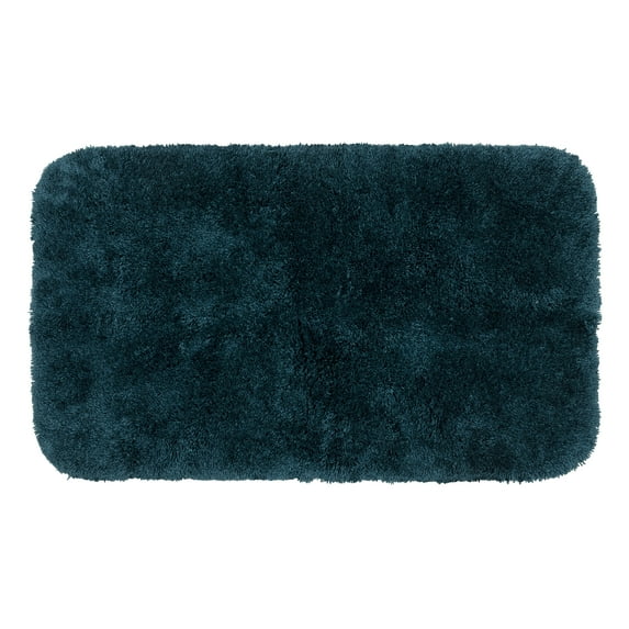 Mainstays Perfomance One Piece Polyester Bath Rug, Cool Water, 19.5" x 34"