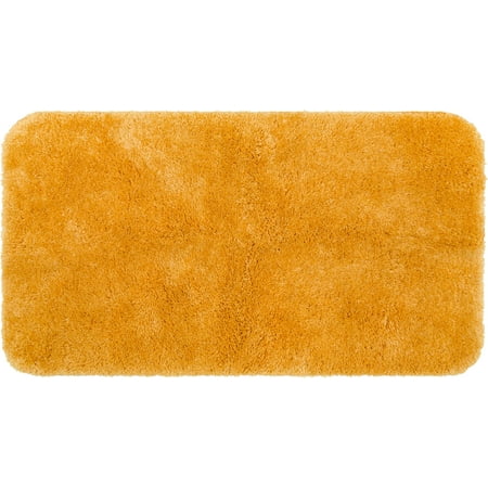 Mainstays Performance Polyester Bath Rug, Golden Curry, 19.5"x 34"