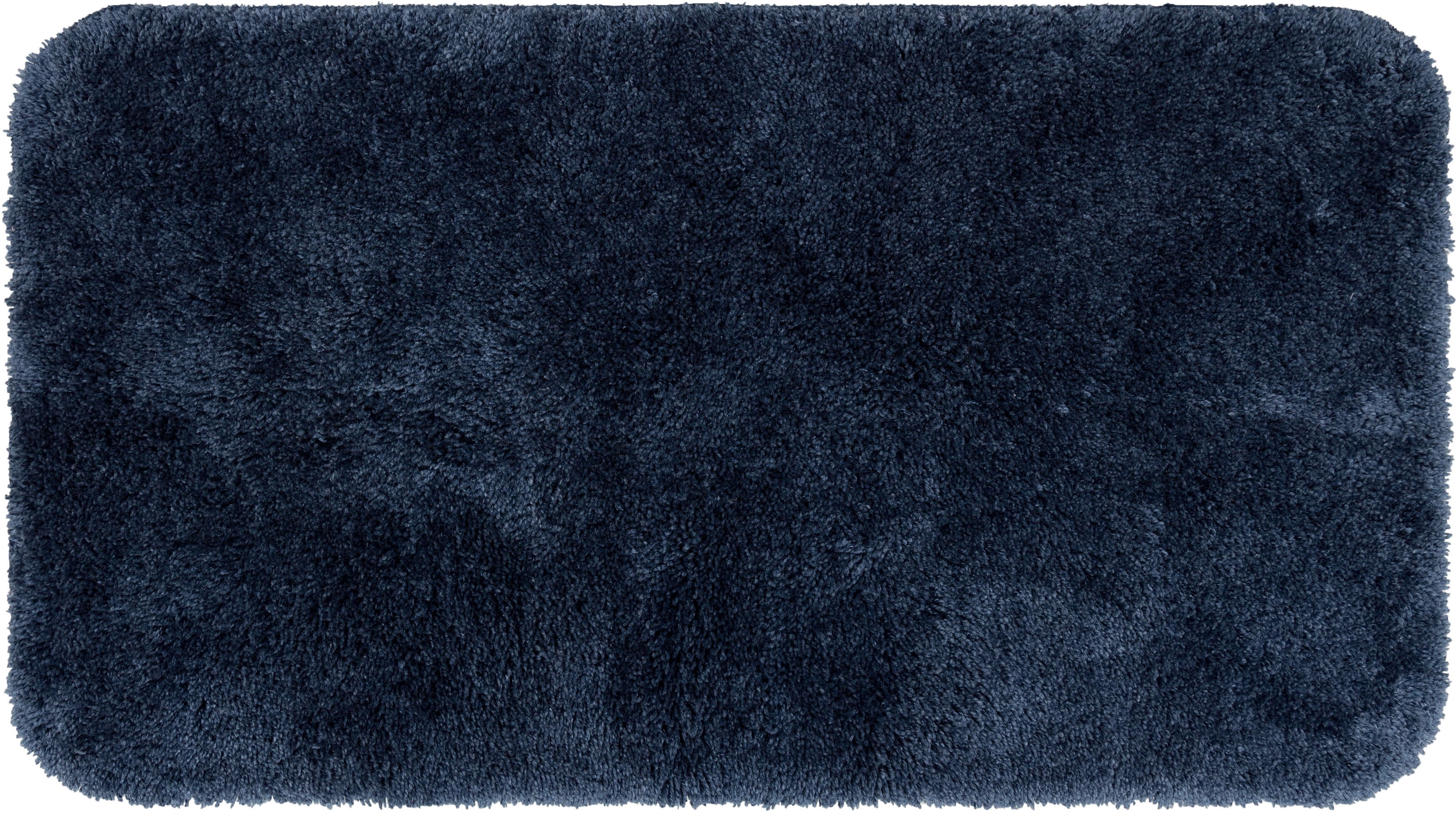Mainstays Perfomance One Piece Polyester Bath Rug, Washed Indigo, 19.5" x 34"