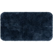 Mainstays Perfomance One Piece Polyester Bath Rug, Washed Indigo, 19.5" x 34"