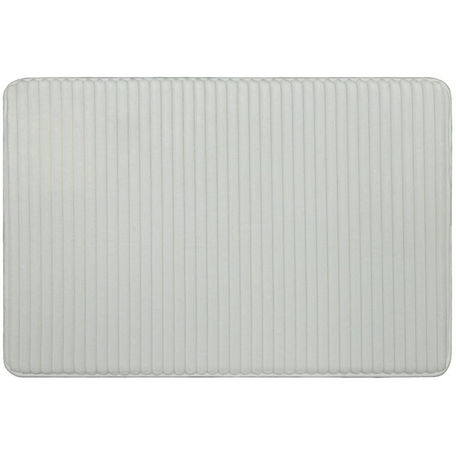 Mainstays Performance Quick Dry Memory Foam Bath Mat, Artic White, 17