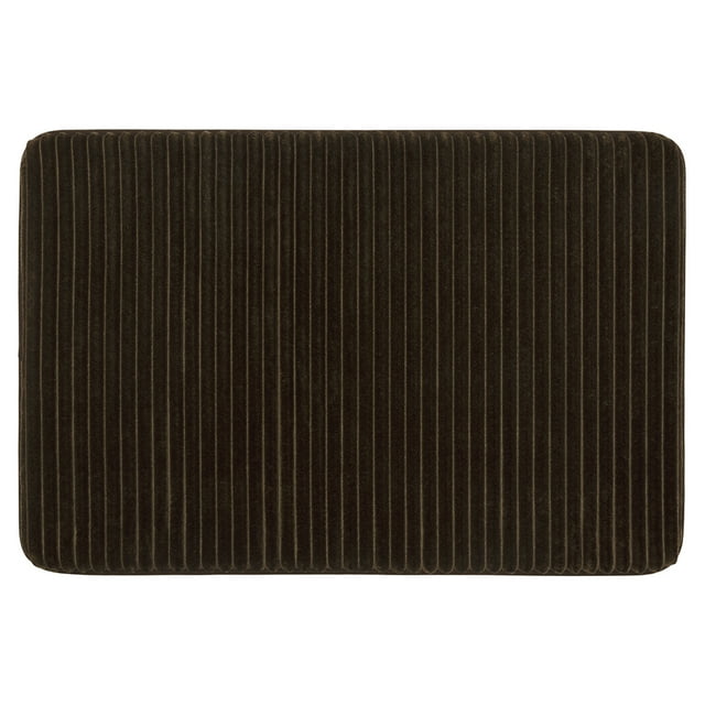 Mainstays Performance Quick Dry Memory Foam Bath Mat, Brown Basket, 17" x 24"