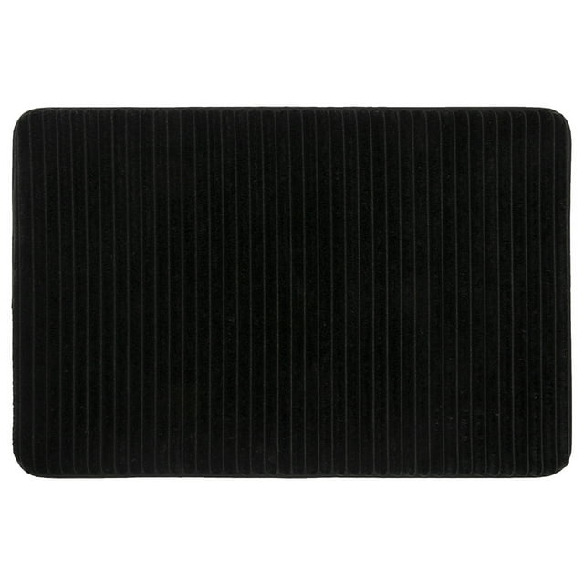 Mainstays Performance Quick Dry Memory Foam Bath Mat, Rich Black, 17" x